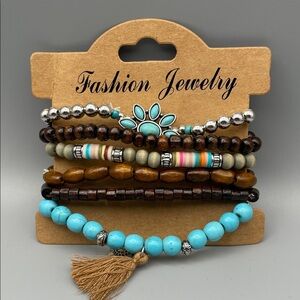 Bohemian Multicolor Beaded Bracelet Set